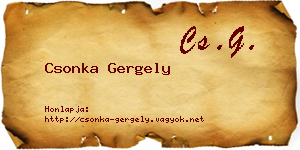 Csonka Gergely névjegykártya