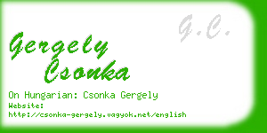 gergely csonka business card